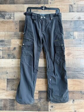 686 Smarty Women Size Small Waterproof Cargo Ski/Snowboard Pants-Charcoal Black
